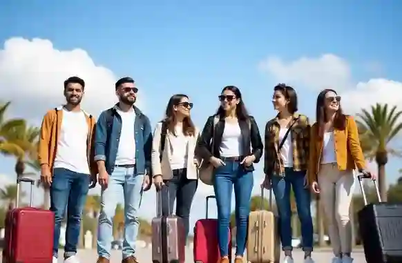 Group travel: image of a group traveling