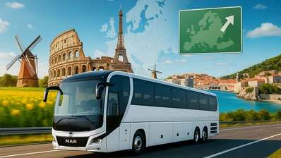 Coach trips across Europe from Belgium to Italy, Spain, France, Germany, the Netherlands, and Croatia.