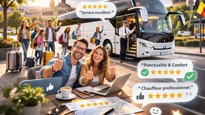 Avis clients sur la location d’autocar avec chauffeur en Belgique