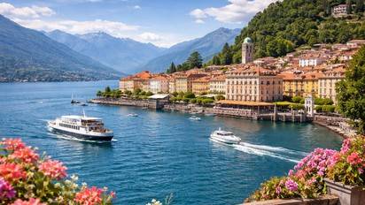 Îles Borromées sur le lac Majeur, palais baroque et jardins en terrasses