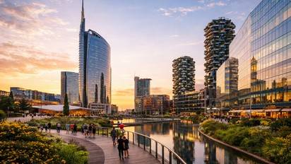 Milan – Quartier Porta Nuova, architecture moderne et skyline futuriste