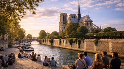 Île de la Cité et cathédrale Notre‑Dame de Paris